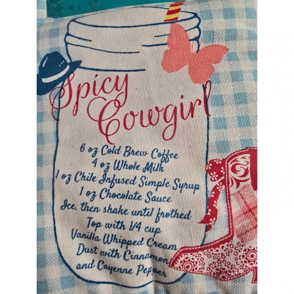 The Pioneer Woman Spicy Cowgirl 3 piece Kitchen Set‎ Towel Oven Mitt Potholder